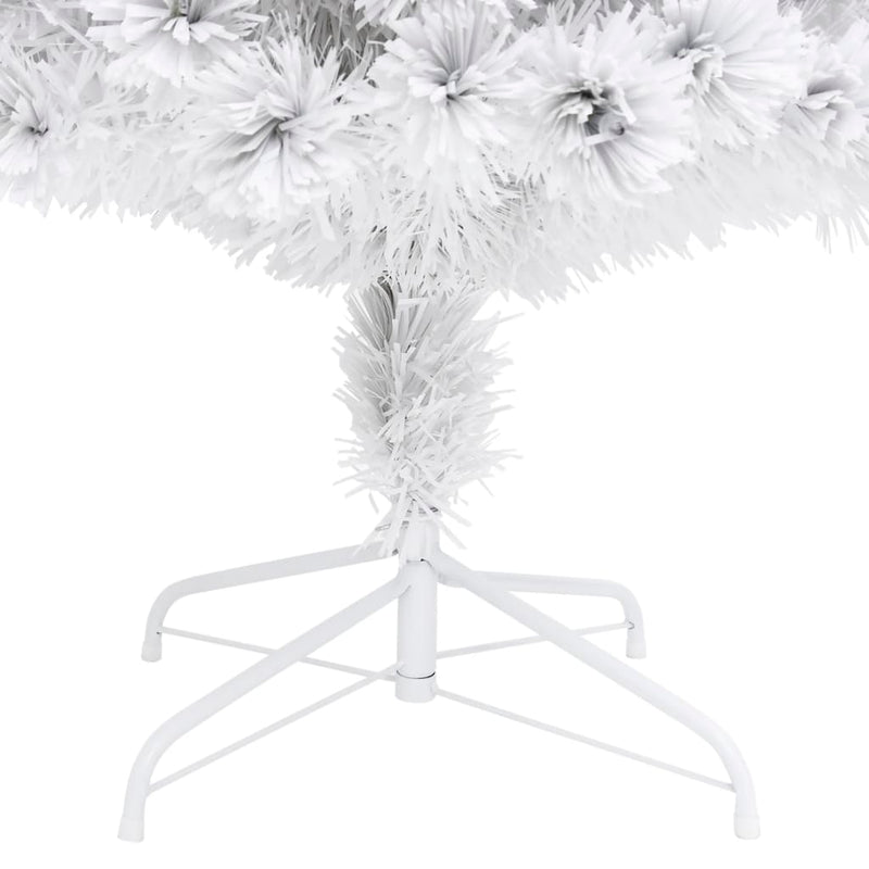 Kunstkerstboom Met Verlichting 120 Cm Glasvezel Wit