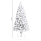Kunstkerstboom Met Verlichting 120 Cm Glasvezel Wit
