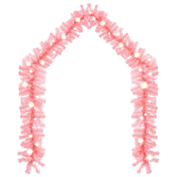 Kerstslinger Met Led-Lampjes Roze