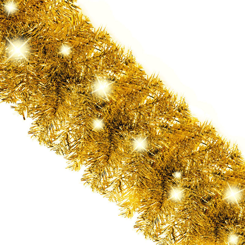 Kerstslinger Met Led-Lampjes Kleurig Goud