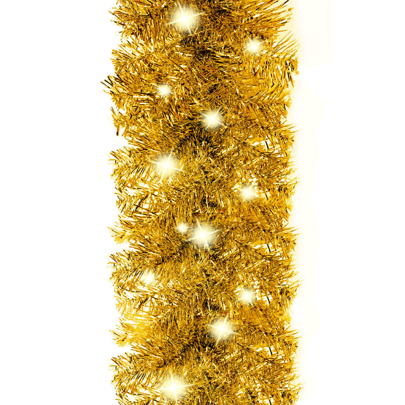 Kerstslinger Met Led-Lampjes Kleurig Goud