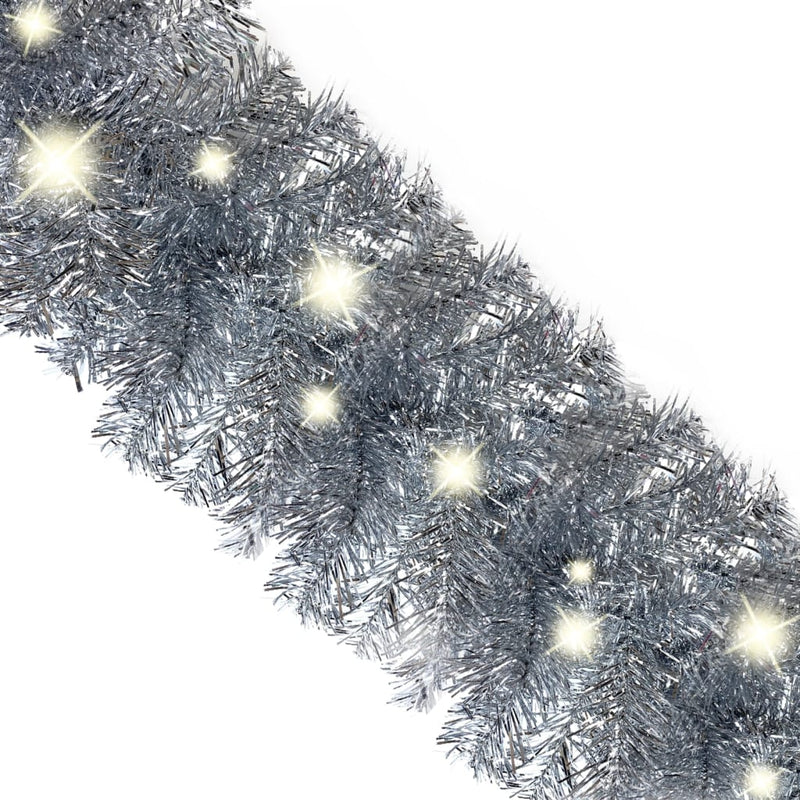 Kerstslinger Met Led-Lampjes Kleurig Zilver