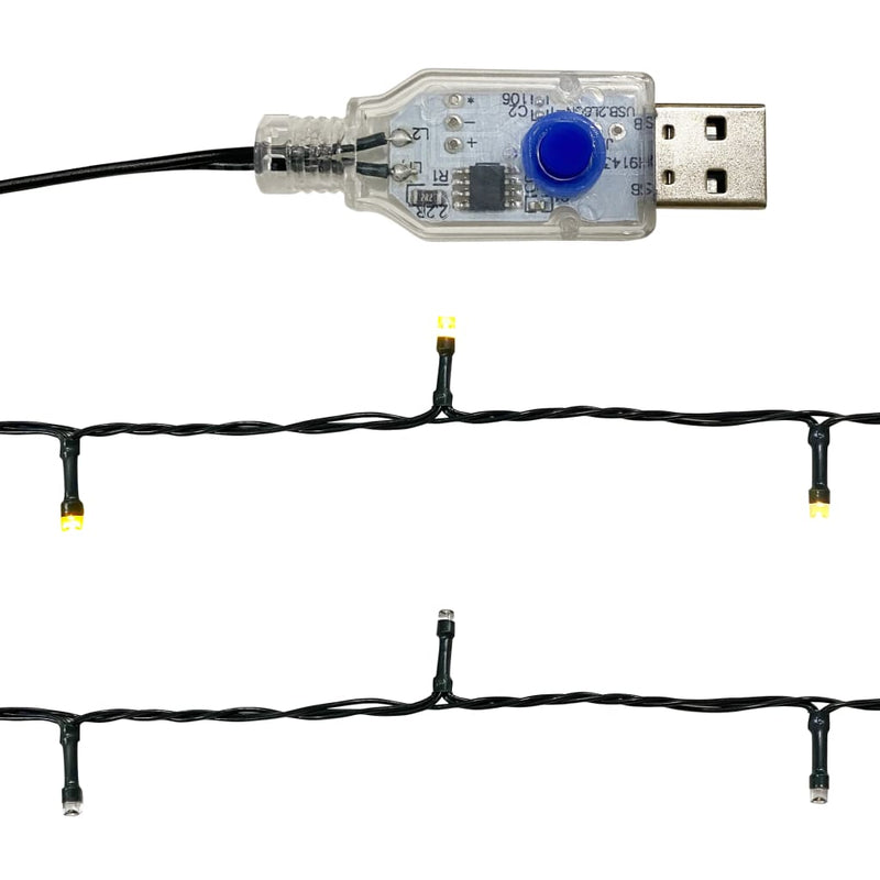 Kerstslinger Met Led-Lampjes Kleurig Zilver