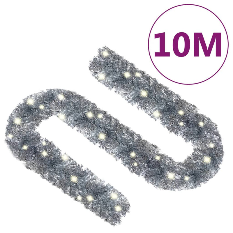Kerstslinger Met Led-Lampjes Kleurig Zilver