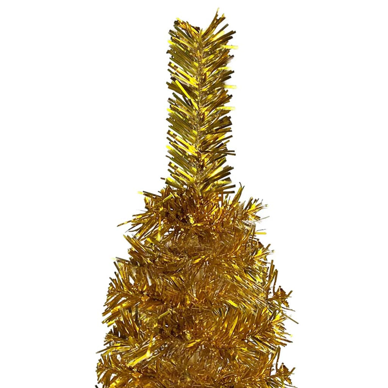 Kerstboom Smal 120 Cm Kleurig Goud