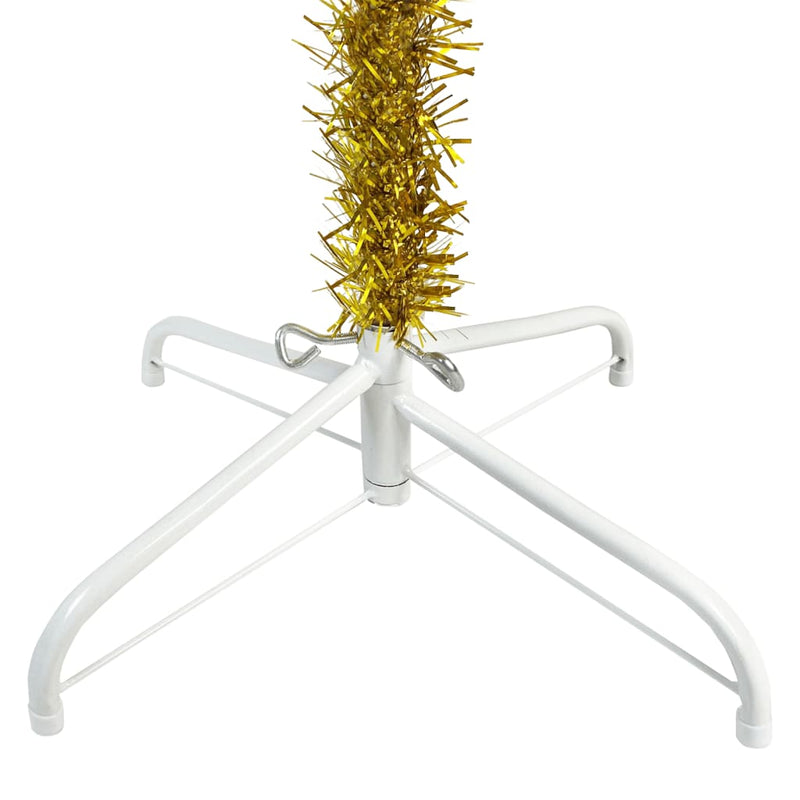 Kerstboom Smal 120 Cm Kleurig Goud