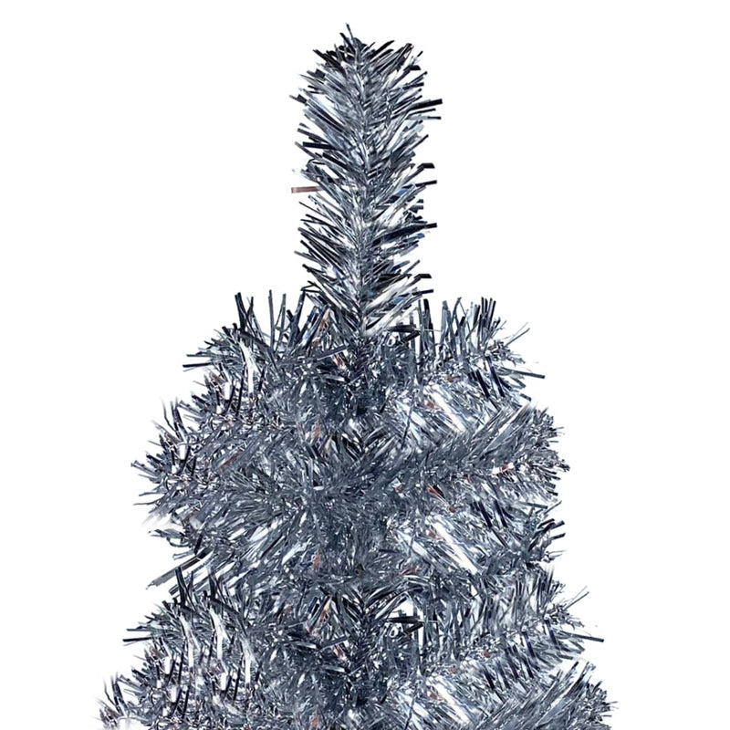 Kerstboom Smal 120 Cm Kleurig Zilver