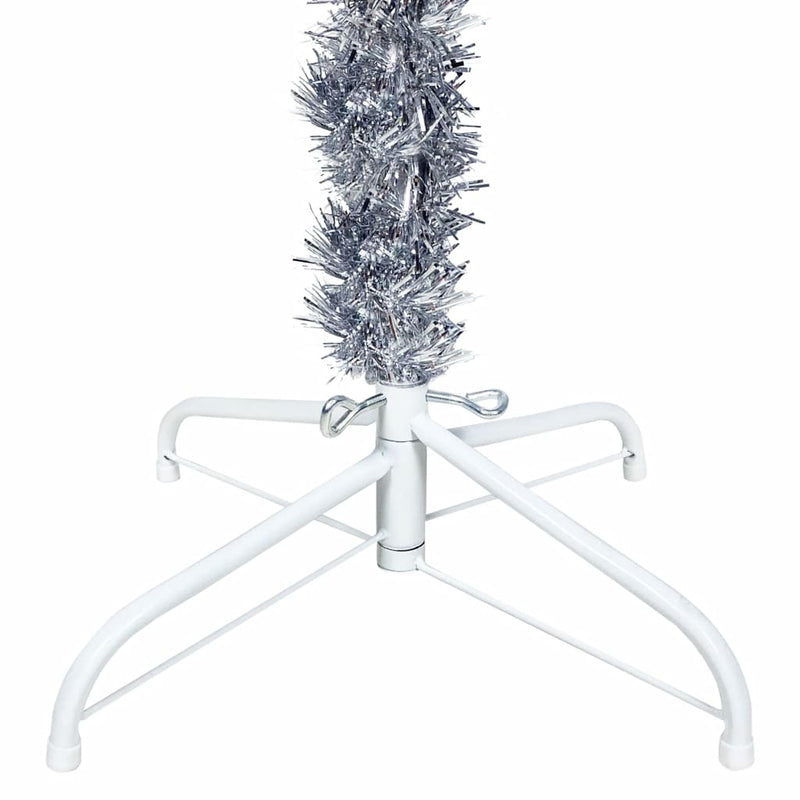 Kerstboom Smal 120 Cm Kleurig Zilver