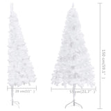 Kunstkerstboom Hoek 150 Cm Pvc Wit