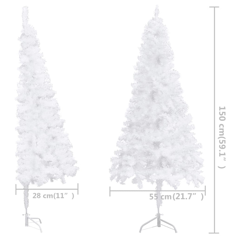 Kunstkerstboom Hoek 150 Cm Pvc Wit