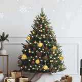 61-Delige Kerstballenset Met Piek En 150 Led's Goud En Brons