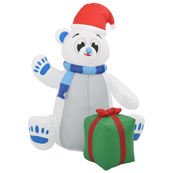 Kerstfiguur Ijsbeer Opblaasbaar Led Binnen En Buiten 2,4 M Multikleur