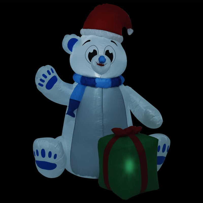Kerstfiguur Ijsbeer Opblaasbaar Led Binnen En Buiten 2,4 M Multikleur