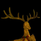 Kerstversiering Vliegend Rendier Warmwit 120 Led's Kleurig