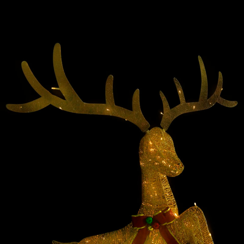 Kerstversiering Vliegend Rendier Warmwit 120 Led's Kleurig