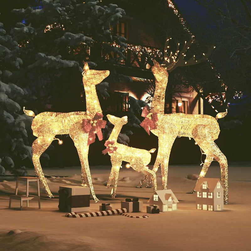 Kerstversiering Rendierfamilie 300 Led's Acryl