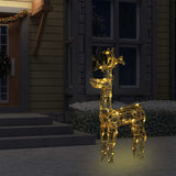Kerstversiering Rendier 90 Led's Acryl Warmwit