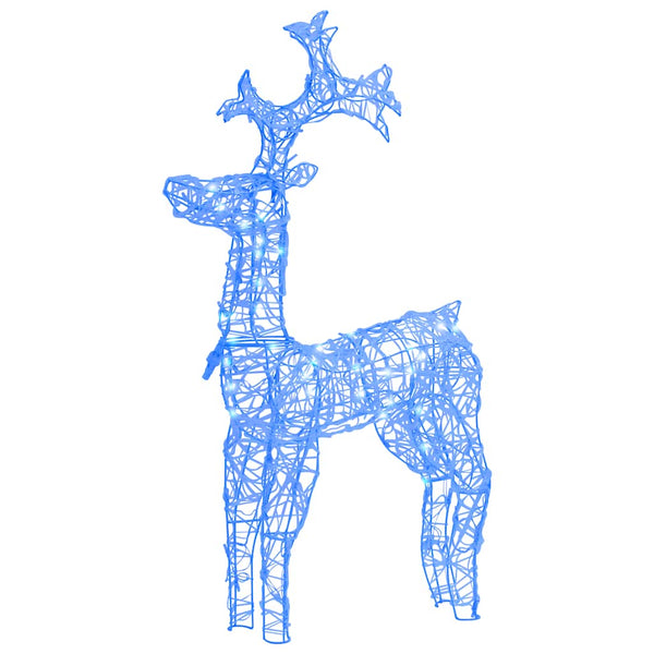 Kerstversiering Rendier 90 Led's Acryl Blauw