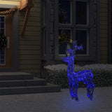 Kerstversiering Rendier 90 Led's Acryl Blauw