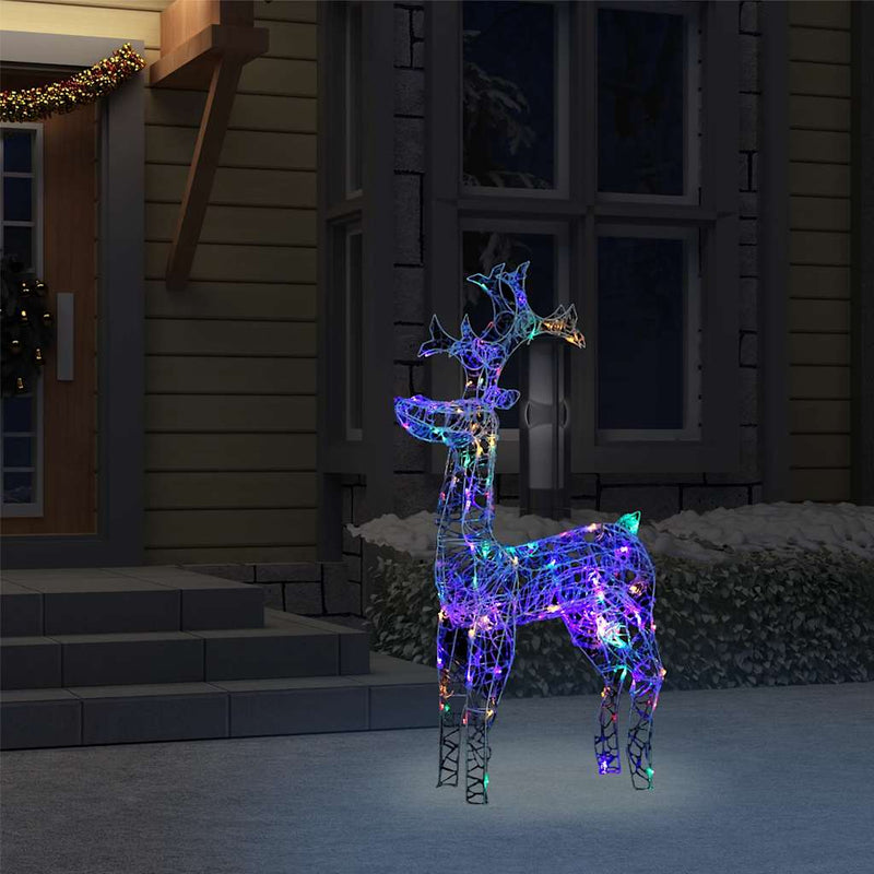 Kerstversiering Rendier 140 Led's 120 Cm Acryl Meerkleurig Multikleur