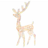 Kerstversiering Rendier 140 Led's 120 Cm Acryl Meerkleurig Multikleur