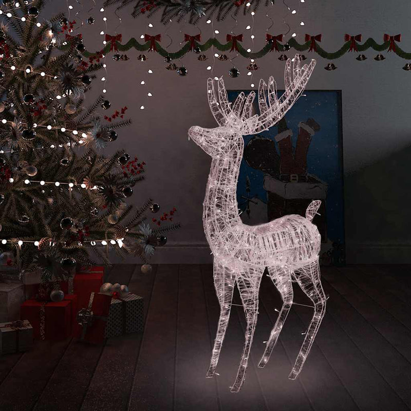 Kerstversiering Rendier 90 Led's Acryl Warmwit