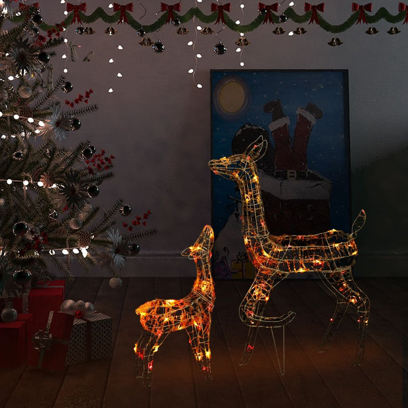 Kerstversiering Rendierfamilie 160 Led's Acryl