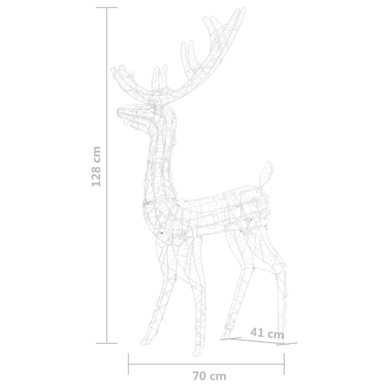Kerstversiering Rendierfamilie 300 Led's Acryl