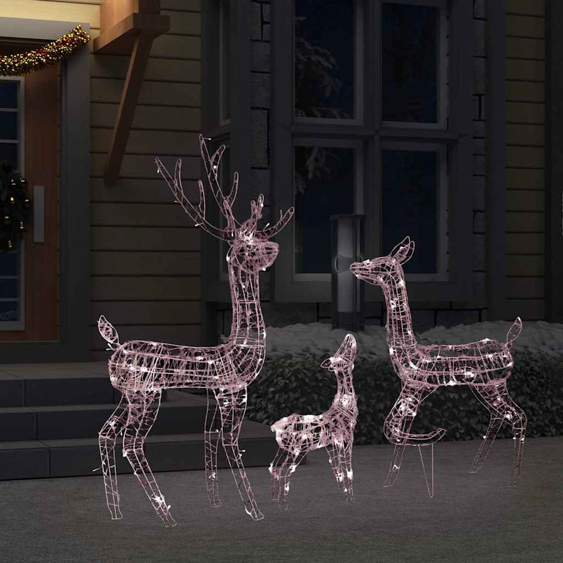 Kerstversiering Rendierfamilie 300 Led's Acryl
