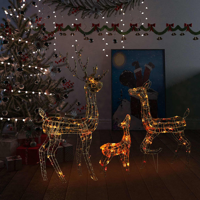 Kerstversiering Rendierfamilie 300 Led's Acryl