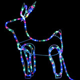 Kerstdecoratie Rendier En Slee 252 Led's Multikleur