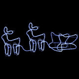 Buitenkerstversiering Rendier En Slee 576 Led's Koudwit