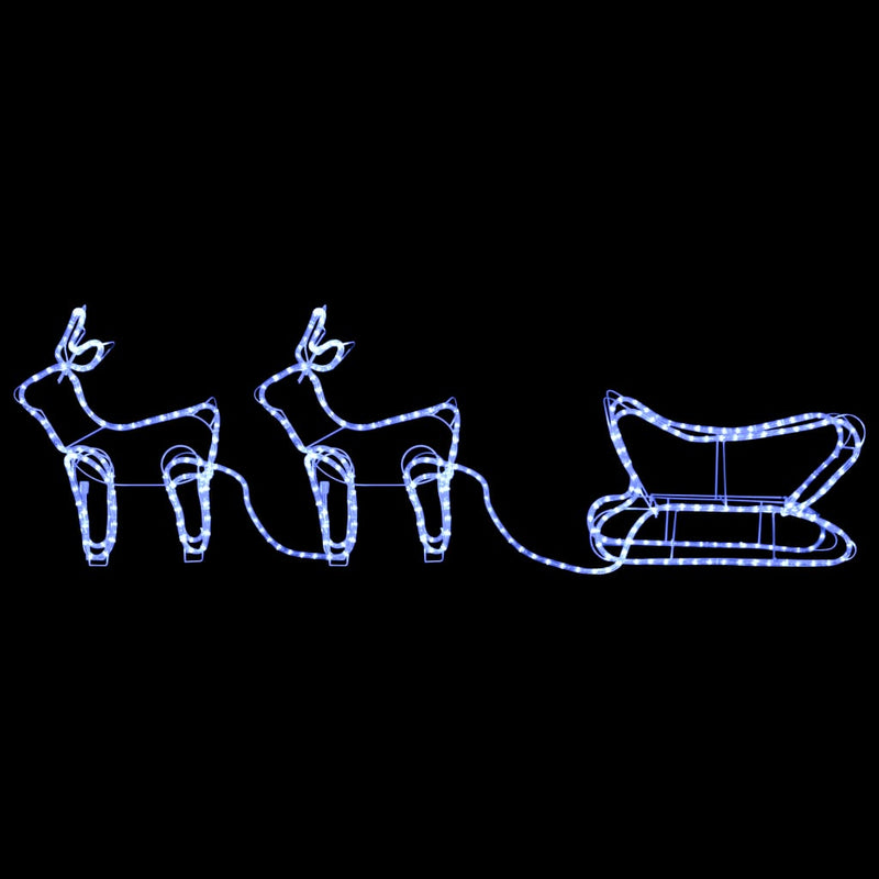 Buitenkerstversiering Rendier En Slee 576 Led's Koudwit