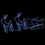Buitenkerstversiering Rendier En Slee 576 Led's Multikleur