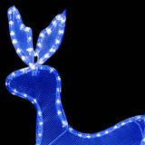 Kerstverlichting Rendier En Slee Met Mesh 432 Led's Blauw