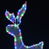 Kerstverlichting Rendier En Slee Met Mesh 432 Led's Kleurrijk