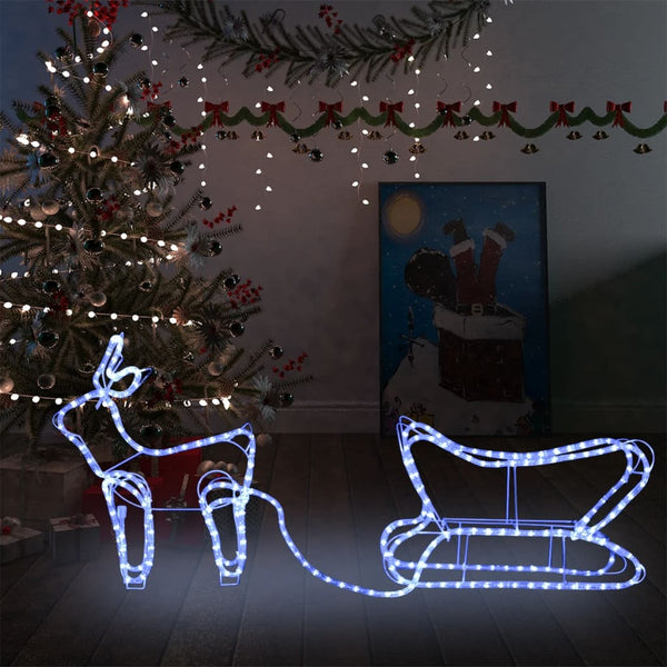 Kerstdecoratie Rendier En Slee 252 Led's Koudwit