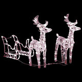 Kerstversiering Rendieren En Slee 160 Led's 130 Cm Acryl Warmwit