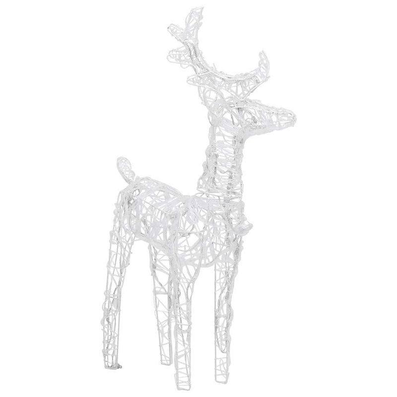 Kerstversiering Rendieren En Slee 160 Led's 130 Cm Acryl Warmwit