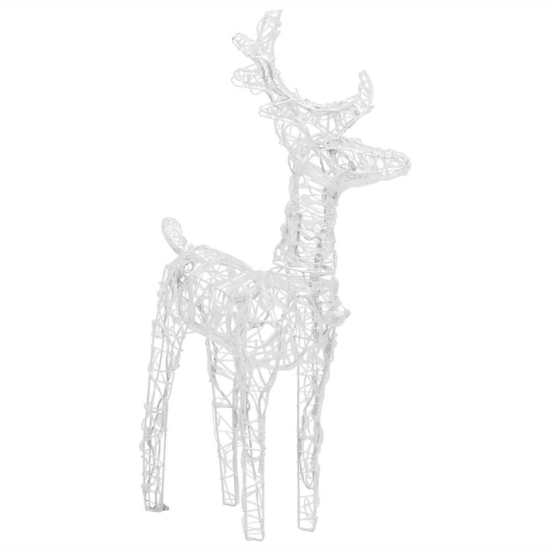 Kerstversiering Rendieren En Slee 160 Led's 130 Cm Acryl Blauw