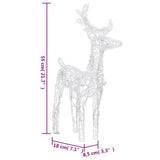 Kerstversiering Rendieren En Slee 160 Led's 130 Cm Acryl Multikleur