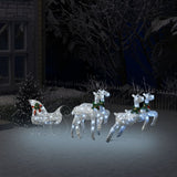 Kerstdecoratie Rendieren En Slee 60 Led's Kleurig