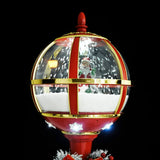 Straatlantaarn Met Kerstman Led Rood