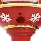 Straatlantaarn Met Kerstman Led Rood