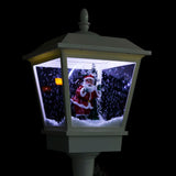 Straatlantaarn Met Kerstman Led Wit