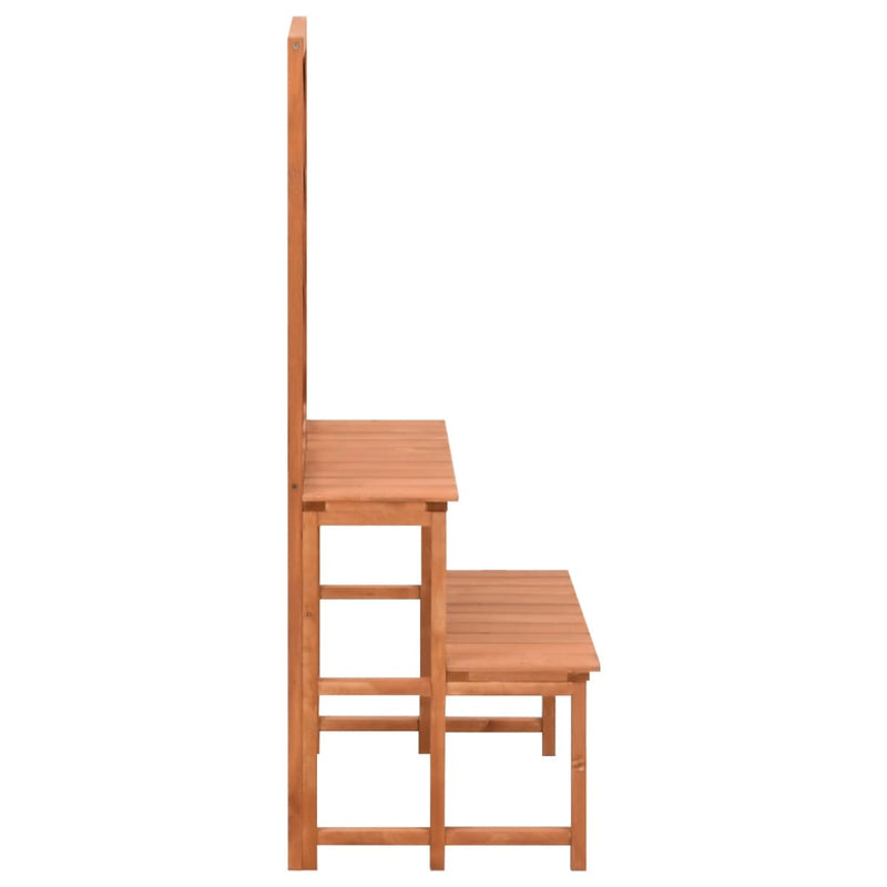 Plantenrek Met Latwerk 70X42X115 Cm Massief Vurenhout