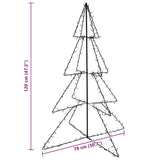 Kegelkerstboom 160 Led's Binnen En Buiten 78X120 Cm Koudwit