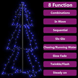 Kegelkerstboom 160 Led's Binnen En Buiten 78X120 Cm Blauw