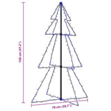 Kegelkerstboom 160 Led's Binnen En Buiten 78X120 Cm Blauw