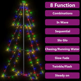 Kegelkerstboom 160 Led's Binnen En Buiten 78X120 Cm Multikleur